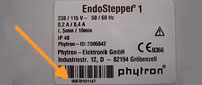 Seriennumer des SET EndoStepper®